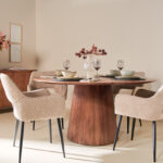 Mokka Ronde Eettafel Lichtbruin - Ø120cm