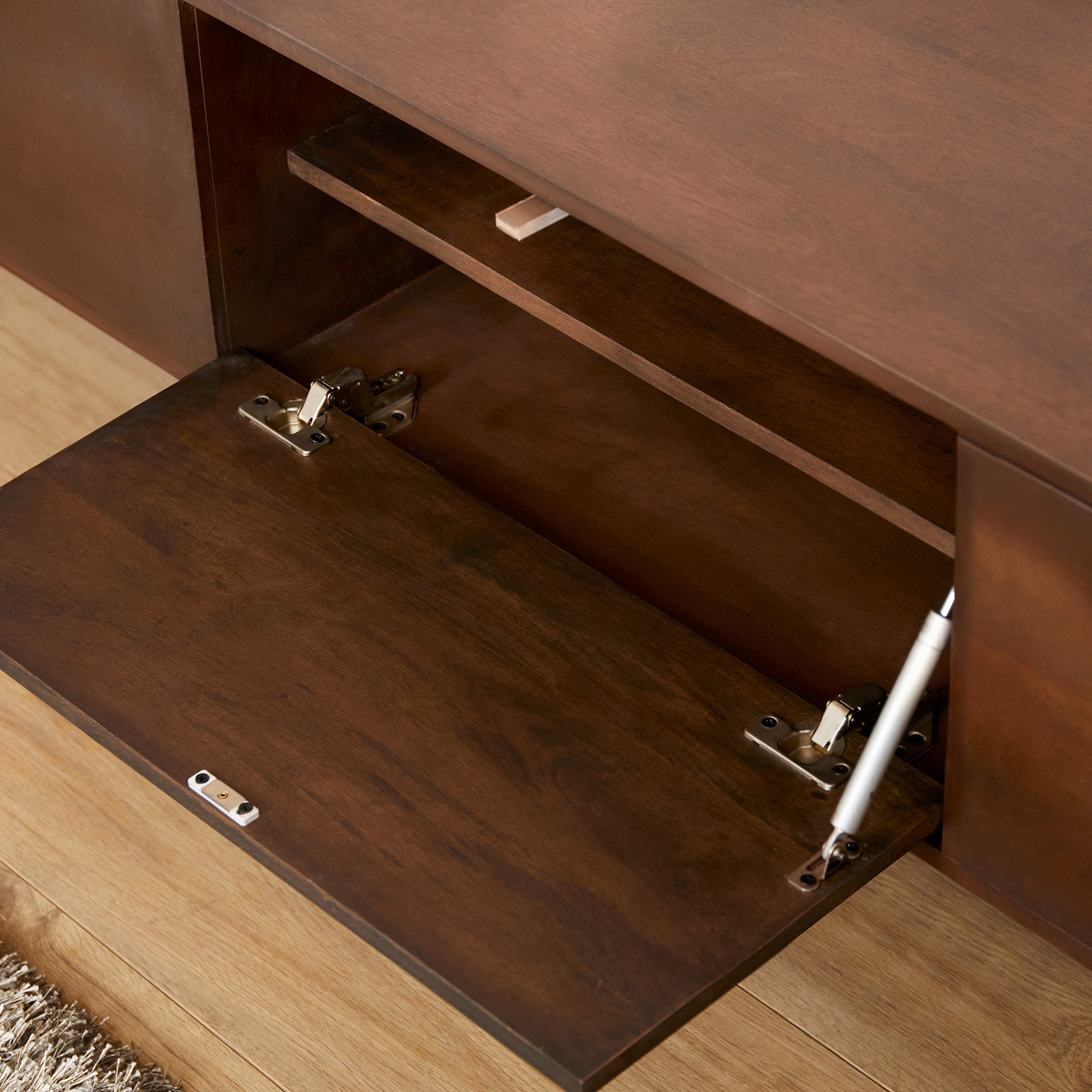 Zwevend tv meubel Vision Walnut | 240 cm