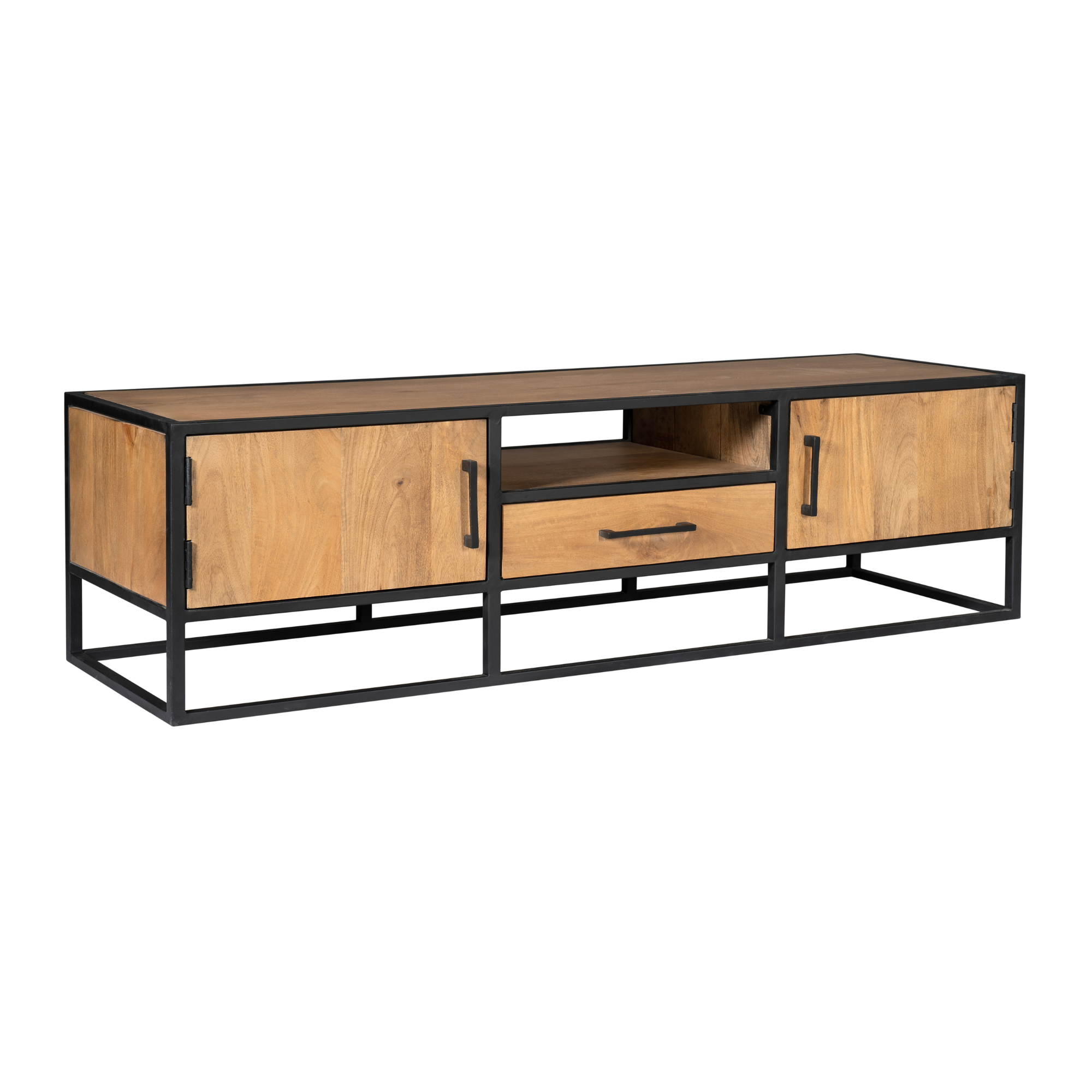 Tv meubel Denver | Mangohout en staal | 180 cm