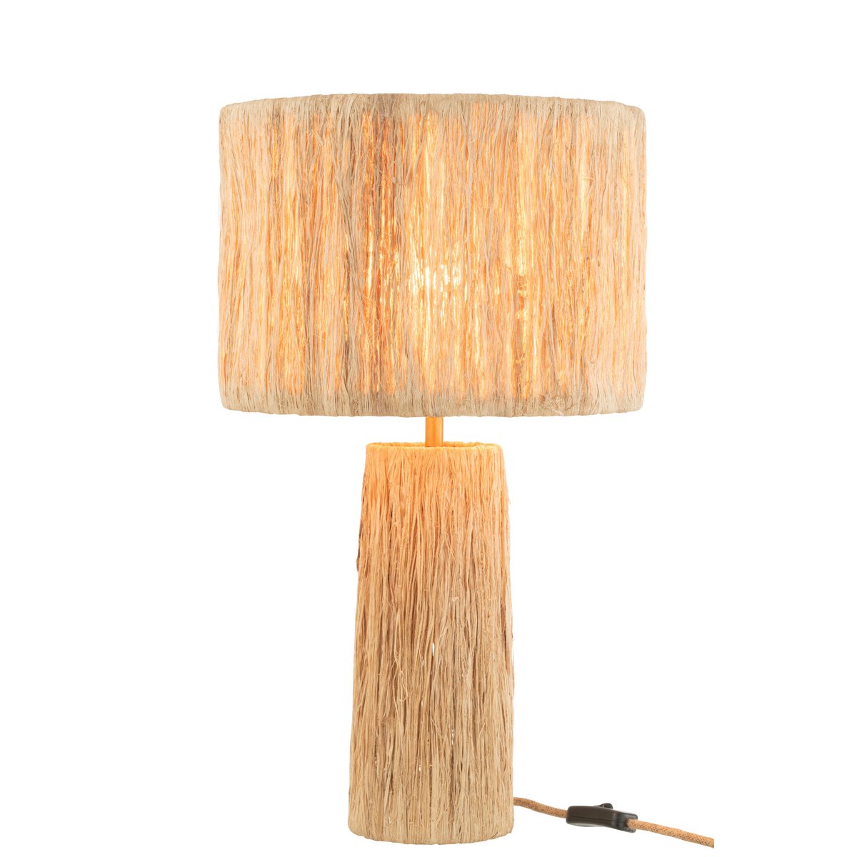 J-Line tafellamp Bananenbladeren - jute - naturel