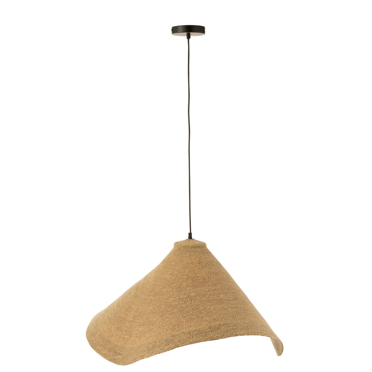 J-Line Hangende Lamp Kegel Zeegras Naturel