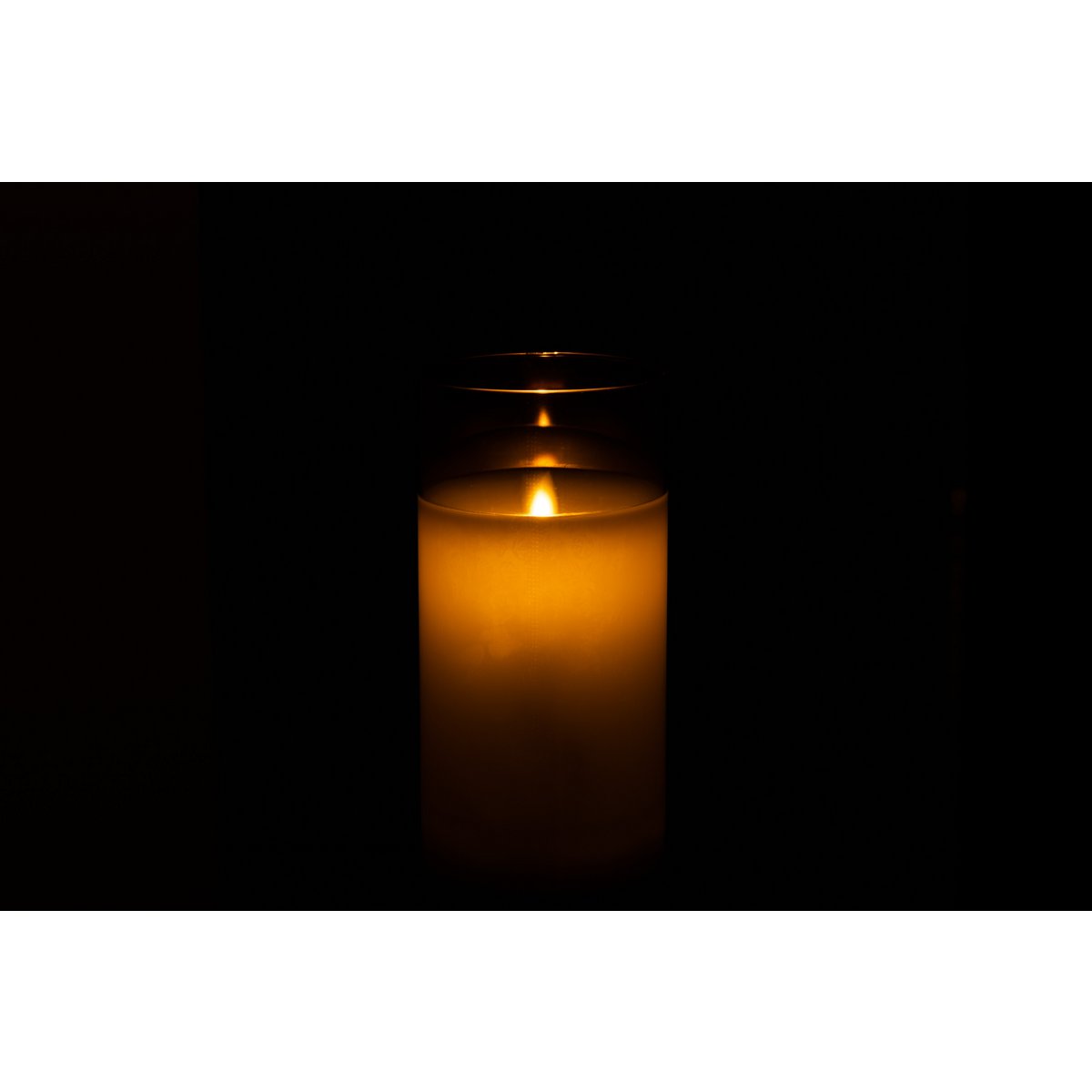 J-Line lamp Blinkend - glas - grijs - medium - LED lichtjes