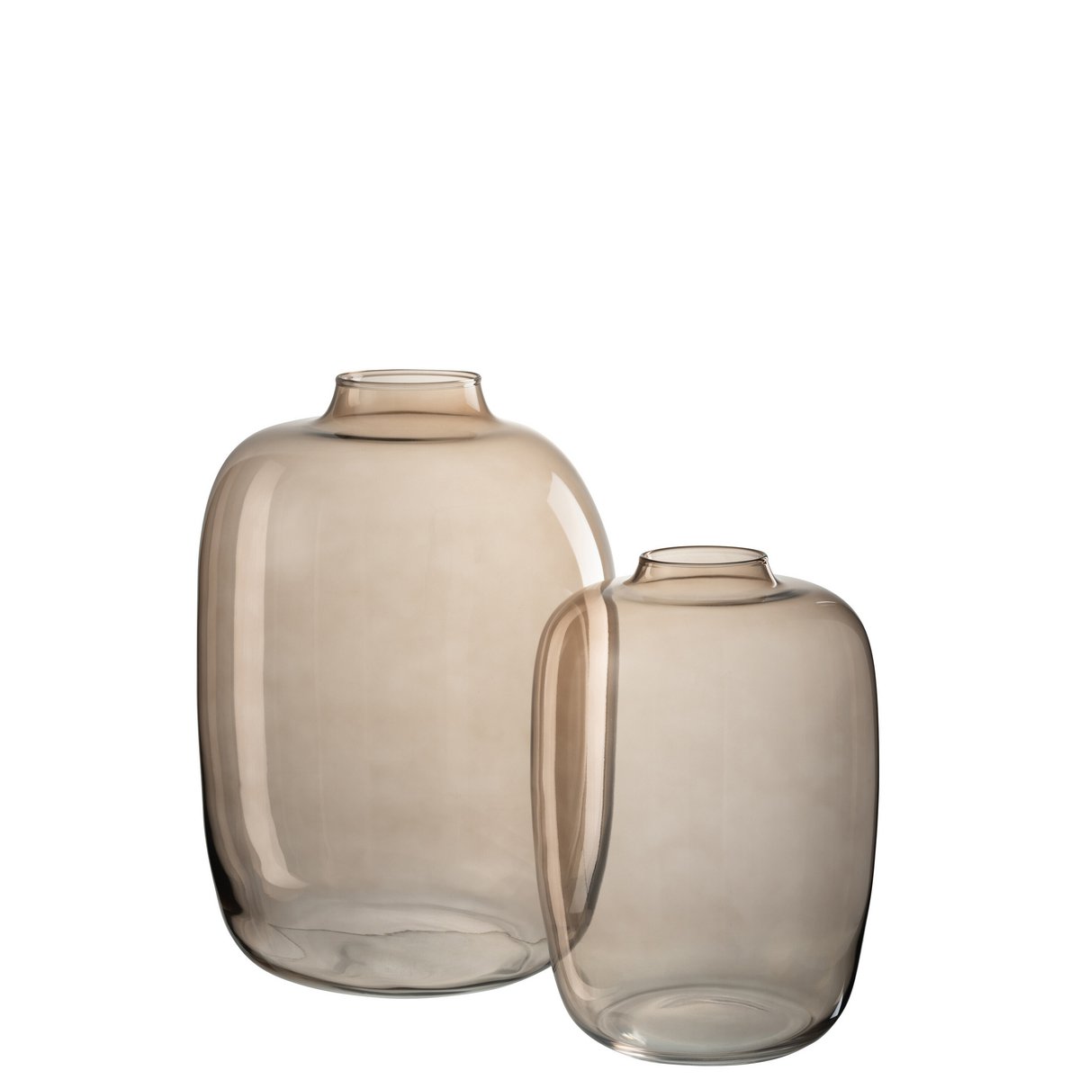 J-Line vaas Cleo - glas - amber - large