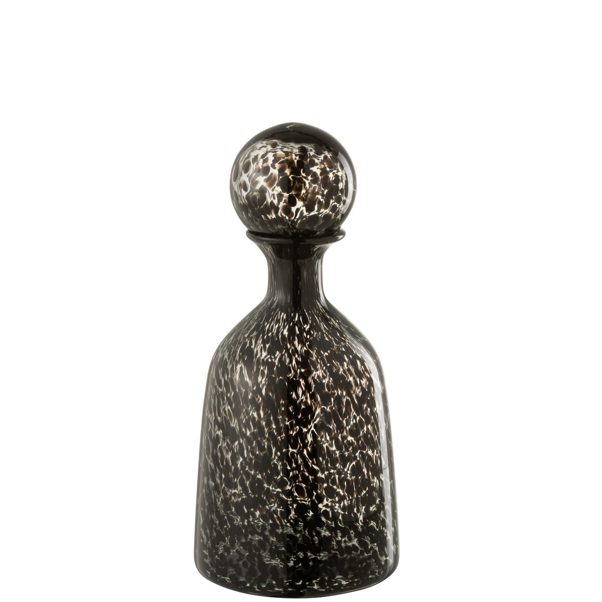J-Line Fles+Stop Stip Decoratief Laag Glas Zwart Small