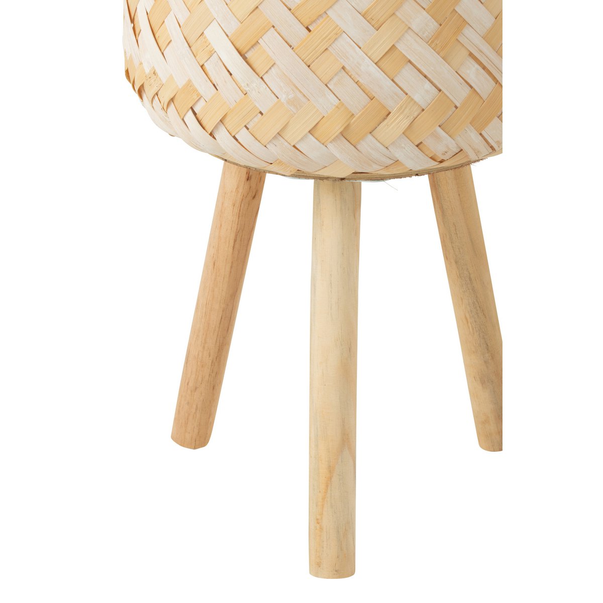 J-Line Set Van 3 Mand Patronen 3 Poten Bamboe Naturel/Wit