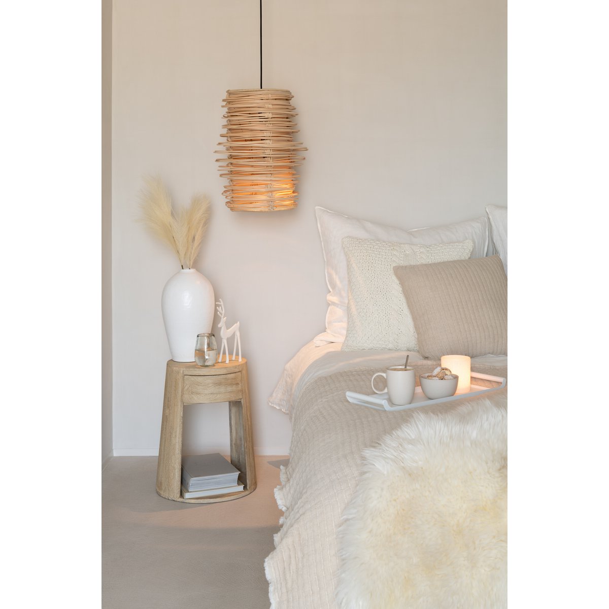 J-Line vaas - keramiek - wit - small - 35.00 cm hoog