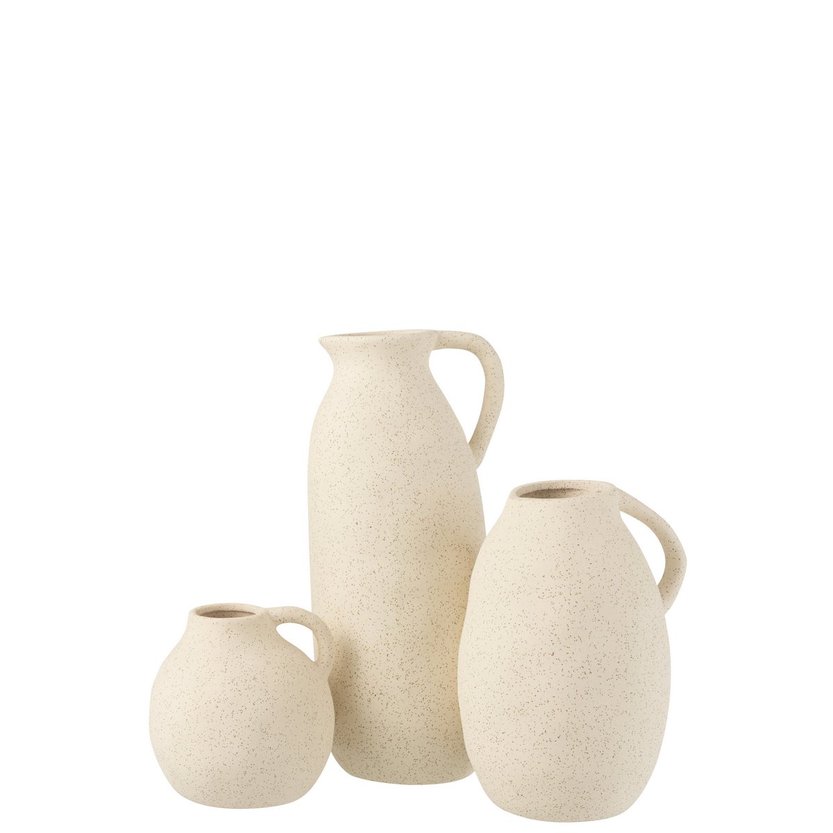 J-Line vaas Kruik - keramiek - beige - large