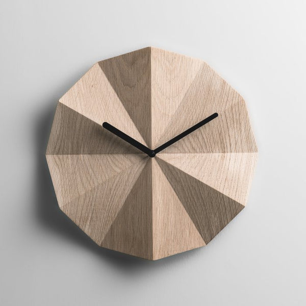 Houten Deltaklok in Eiken
