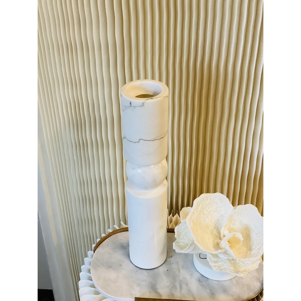 KANDELAAR | MARBLE | WHITE M