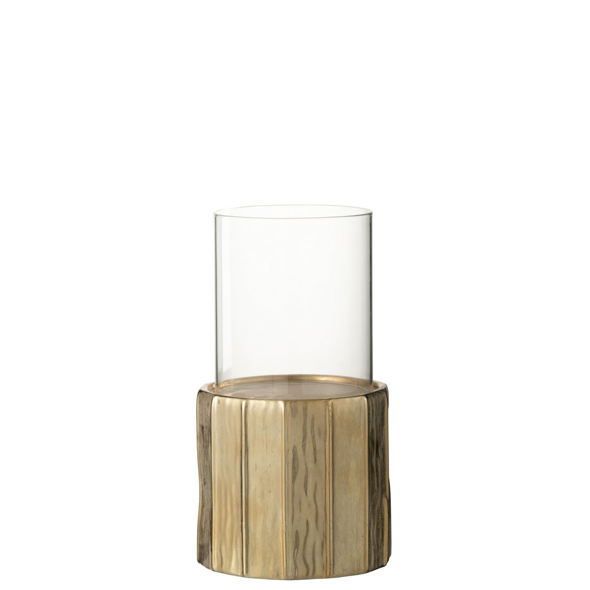 J-Line kaarshouder - theelichthouder - goud - medium