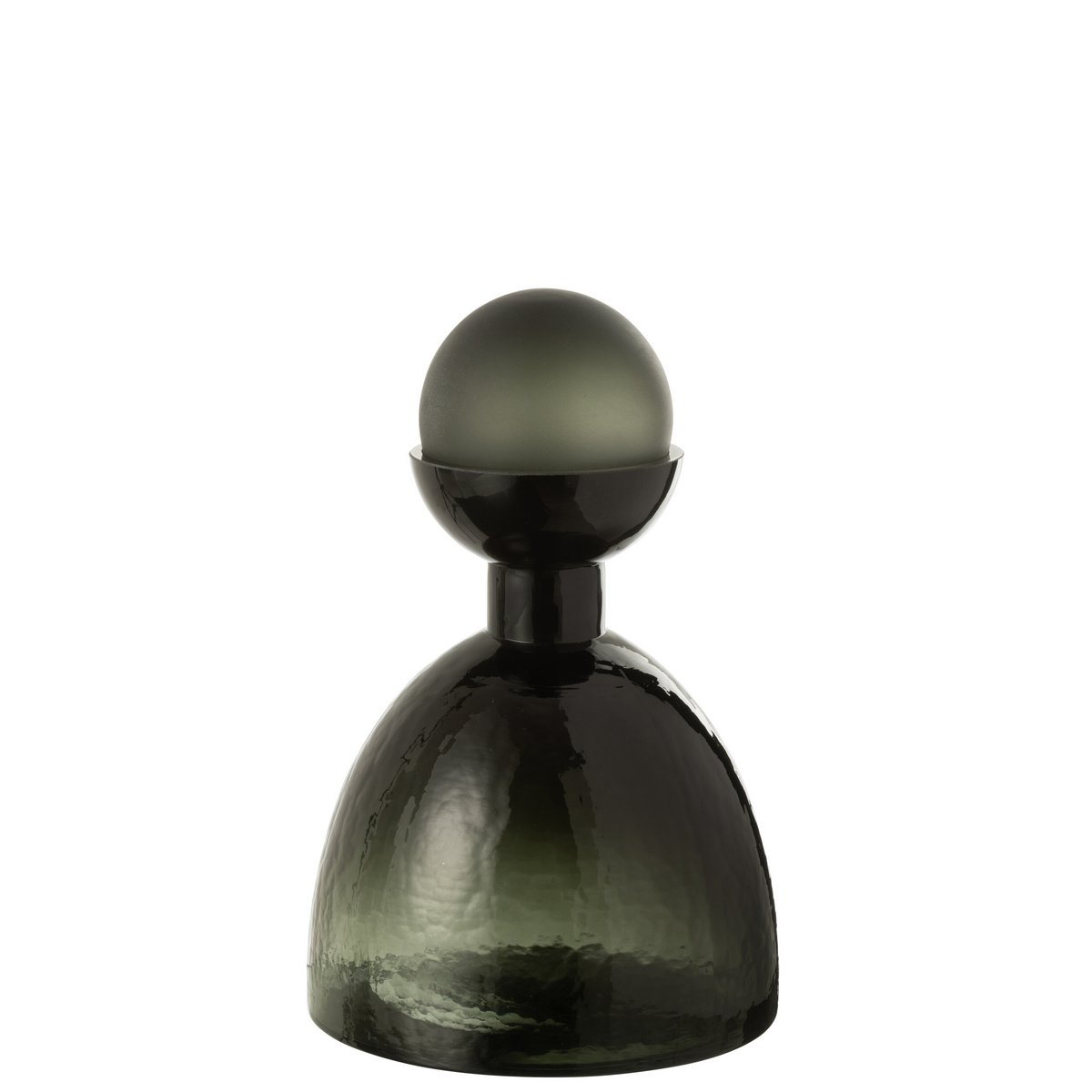 J-Line Vaas Fles+Dop Adria Glas Donkergroen Small