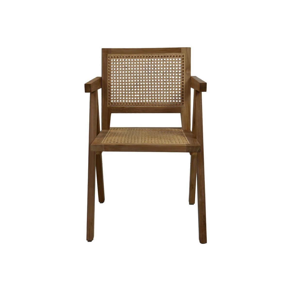 HSM Collection-Eetkamerstoel-56x52x83-Naturel-Rotan/Teak