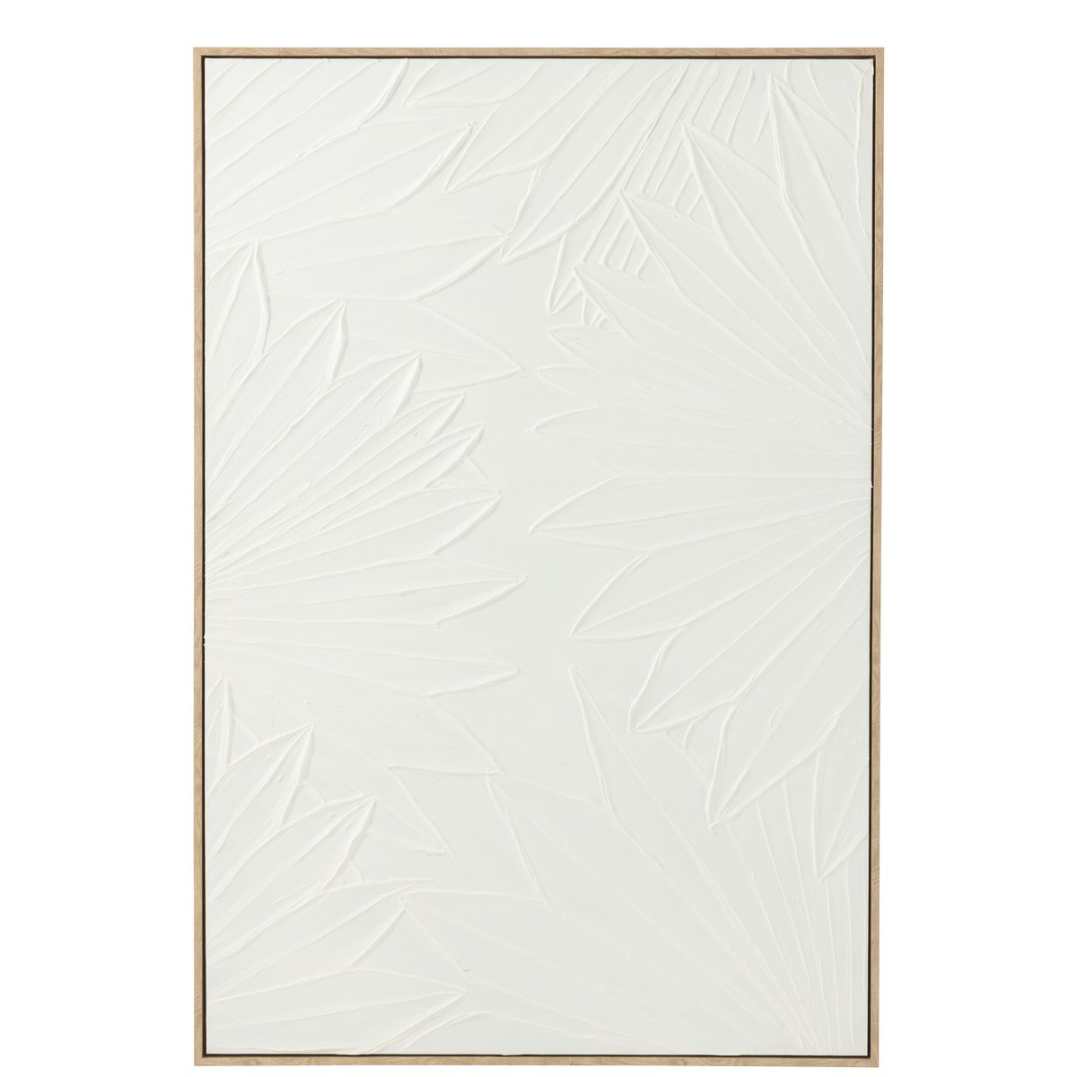 J-Line Schilderij Koy Dennenhout Wit