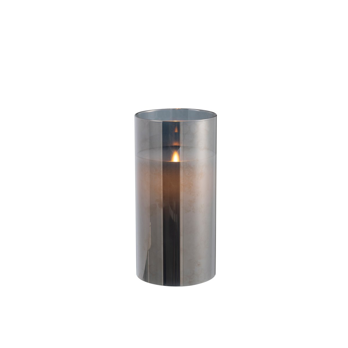 J-Line lamp Blinkend - glas - grijs - medium - LED lichtjes