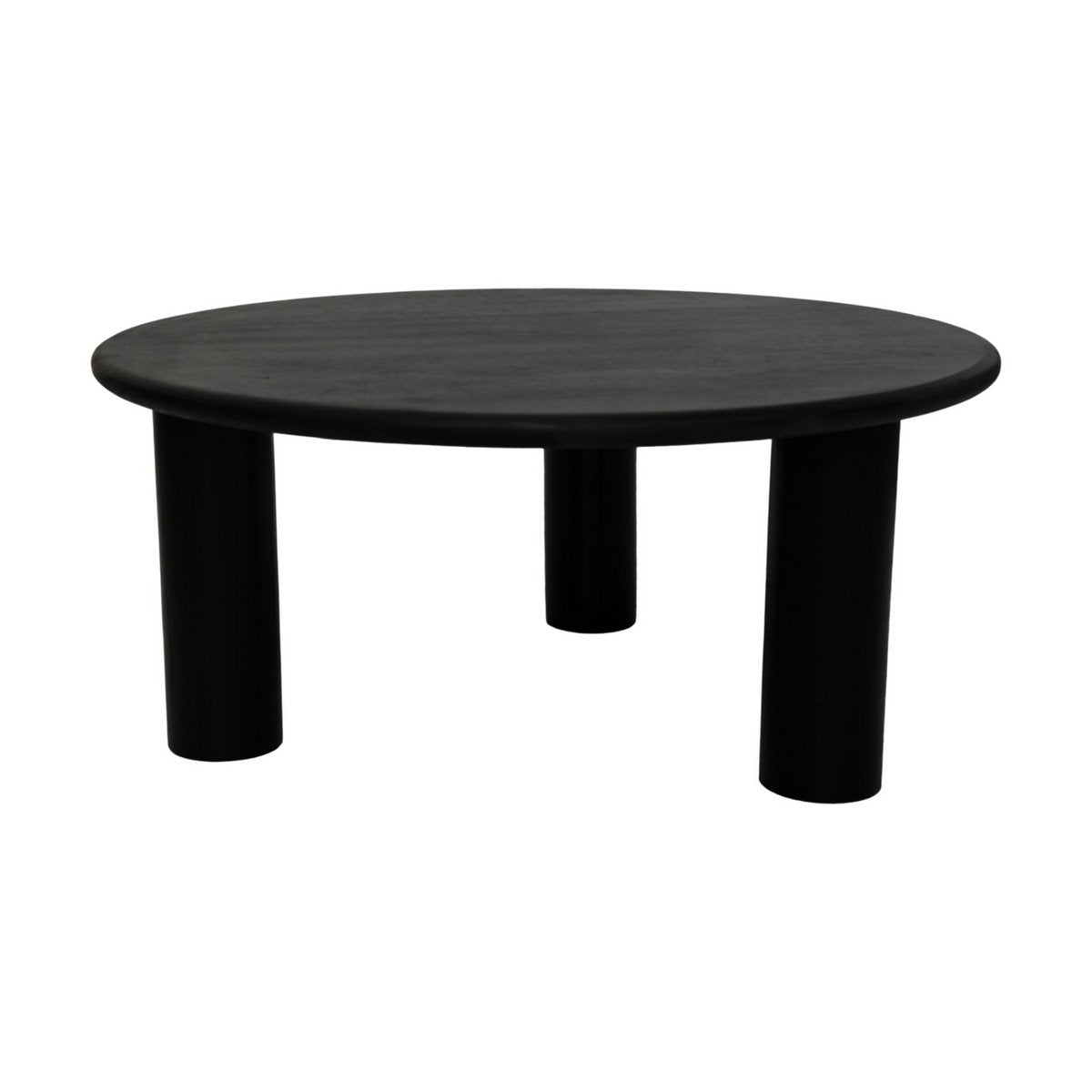 HSM Collection-Ronde Salontafel Pillar-80x80x35-Zwart-Mango